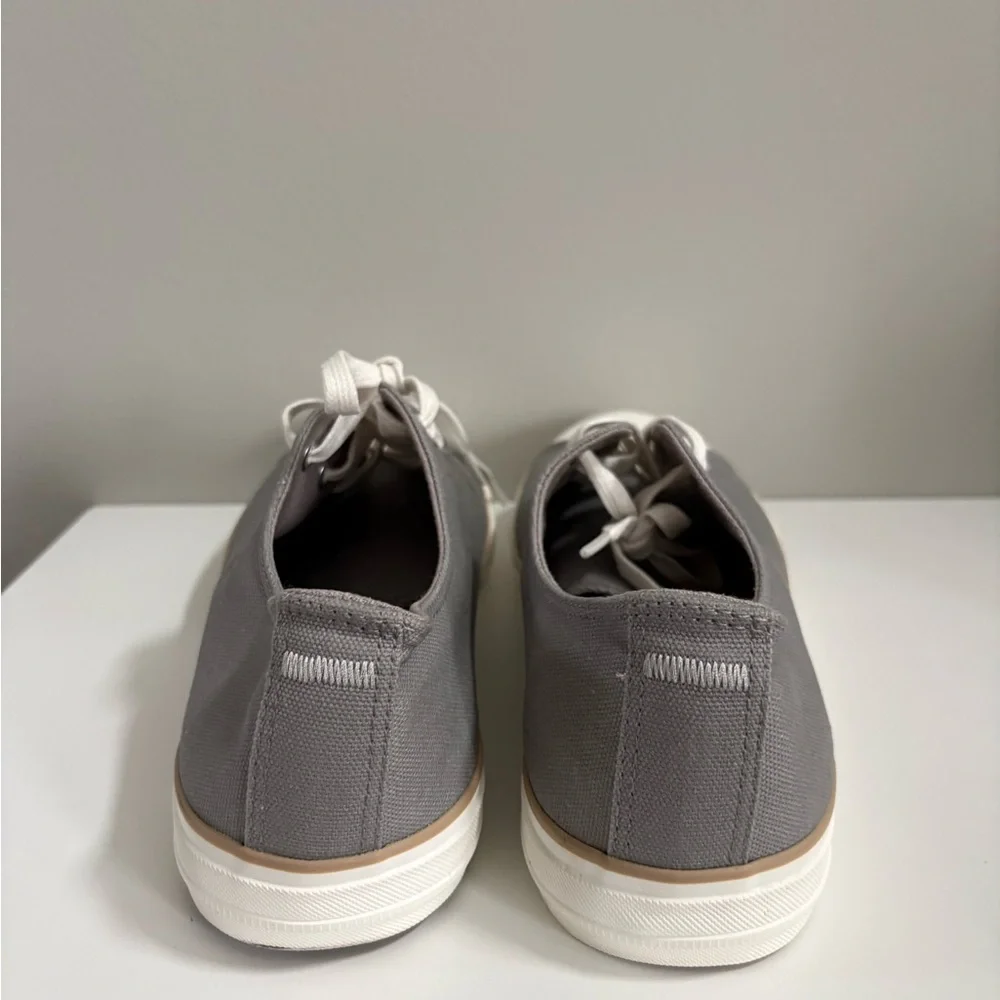 New Republic Gray Canvas Lace-Up Low Top Sneakers for Men